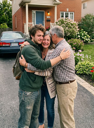Hugging Family